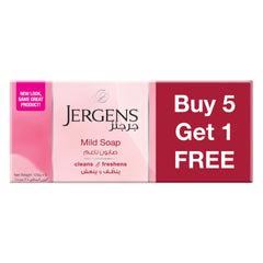 JERGENS MILD SOAP CLEAN&FRESHENS 6X125 GM (5+1)