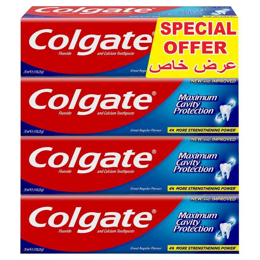 Colgate Maximum Cavity Protection Fluoride 4x75ml